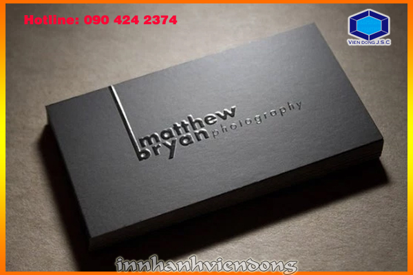 Embossed business card 